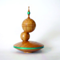 Spherical Lidded Box atop a Multi axis  turned piece : Ken Newton